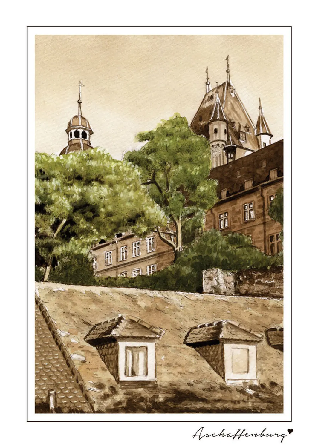 Postkarten Aschaffenburg von Atelier Raumkünste